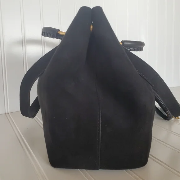 House of Harlow 1960 Black Suede Luxe Satchel NWT - Picture 4 of 9